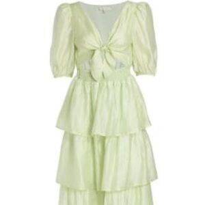 Green Wayf midi cutout dress XL